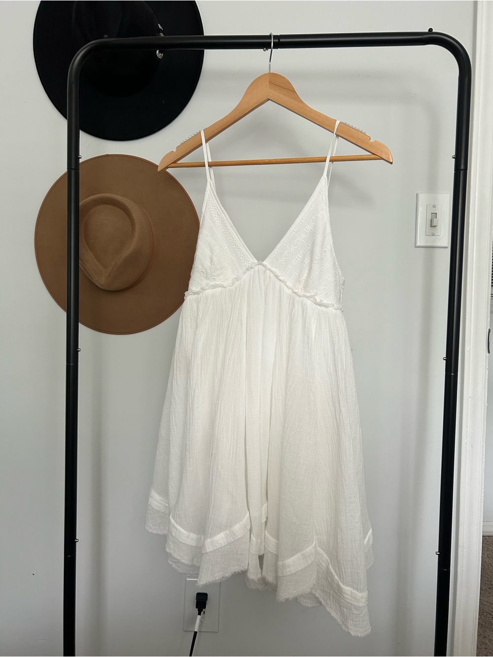 Delicate white babydoll dress
